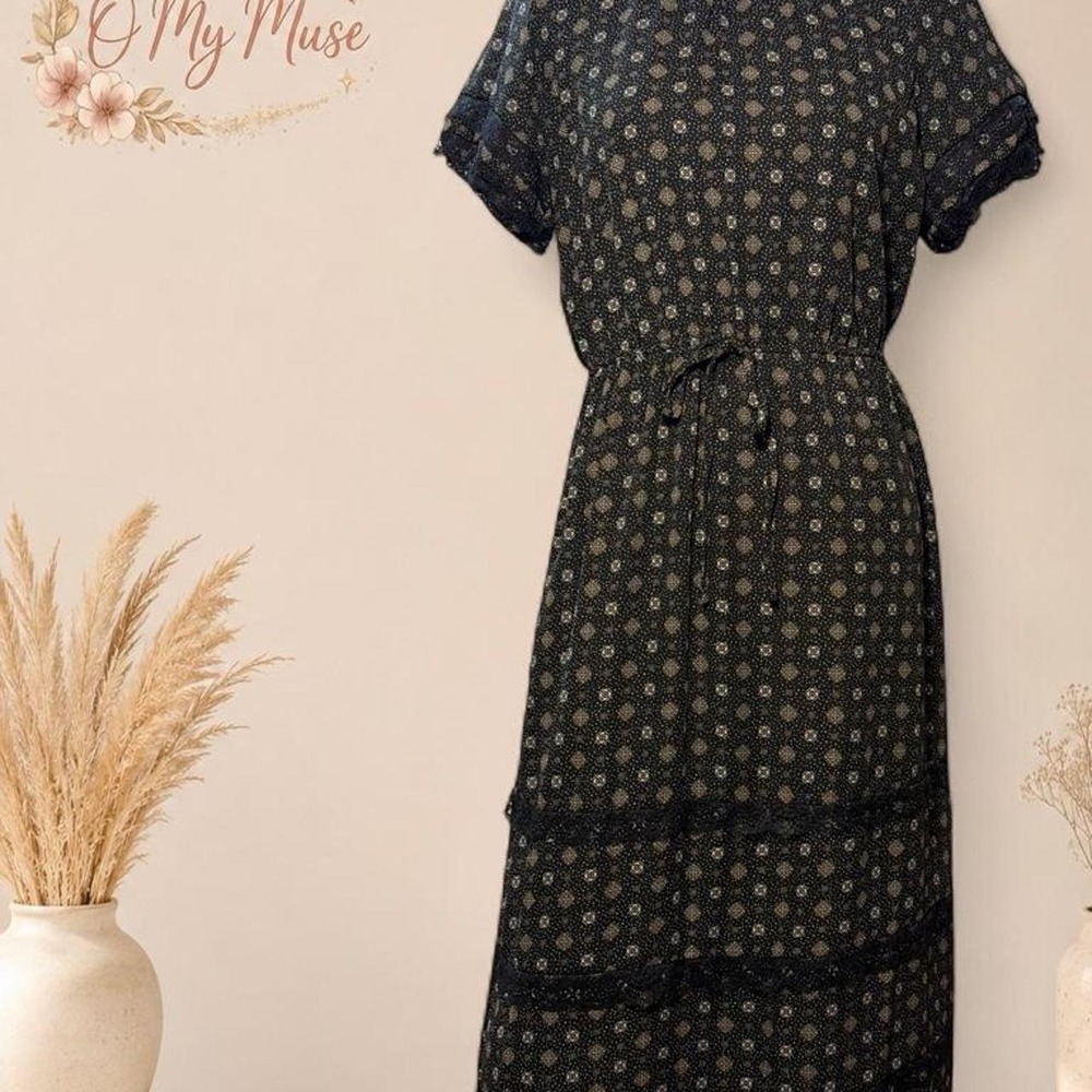 Max & Ash black midi dress